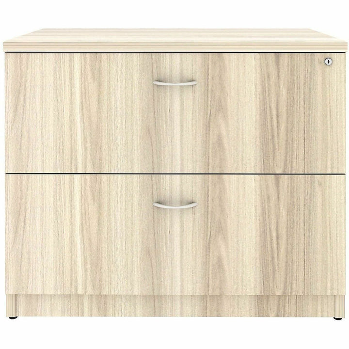 Image of Lorell 66335 Essentials 2-Drawer Lateral File, 2 x Drawer(s) for File, Lateral, Lockable, Modern Elm, 1 Each