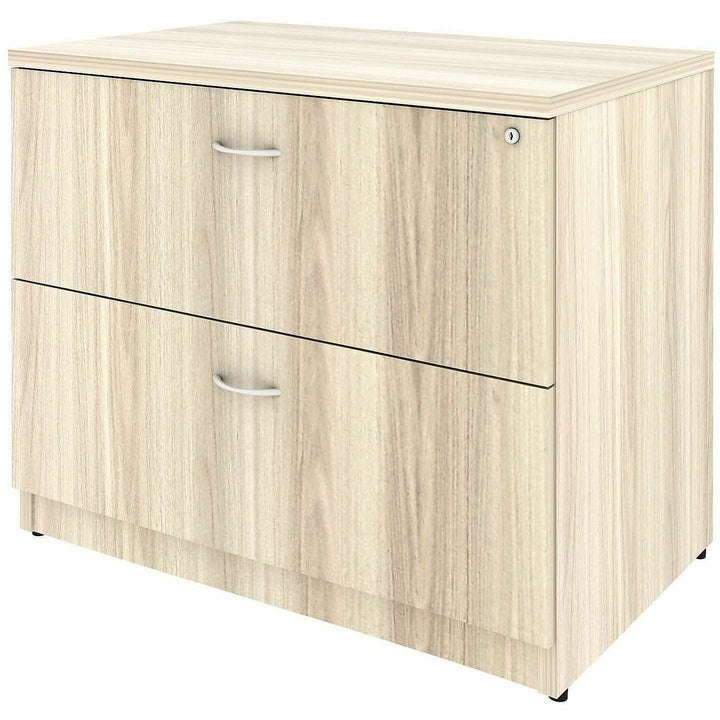 Image of Lorell 66335 Essentials 2-Drawer Lateral File, 2 x Drawer(s) for File, Lateral, Lockable, Modern Elm, 1 Each