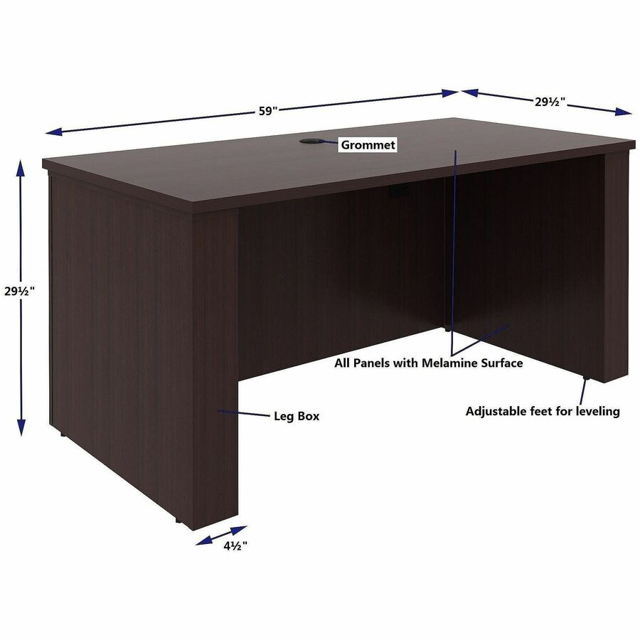 Image of Lorell 69641 Essentials 60" Sit-to-Stand Desk Shell