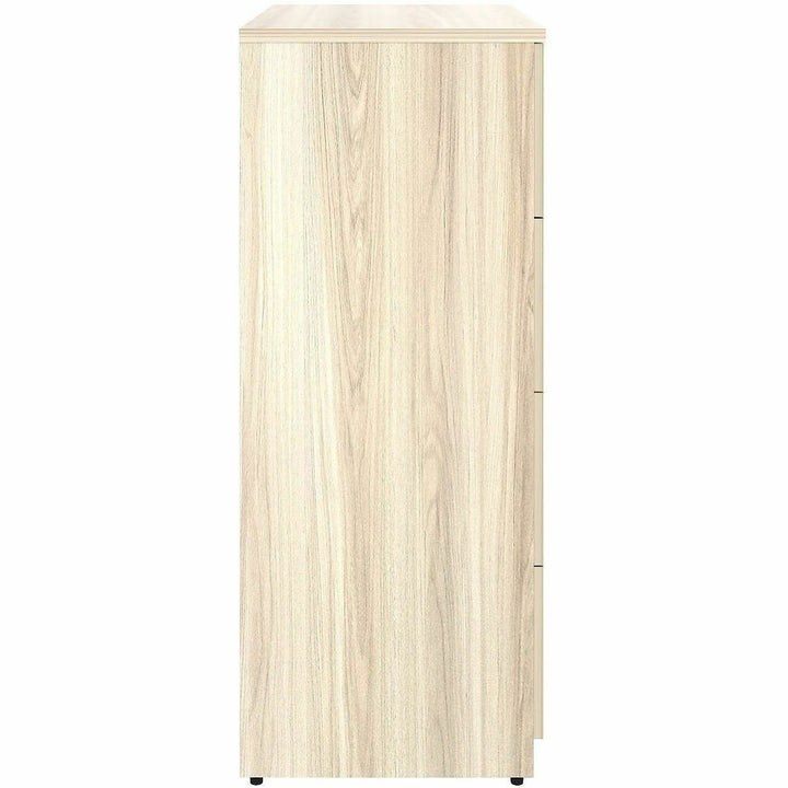 Image of Lorell 66336 Essentials 4-Drawer Lateral File, 4 x Drawer(s) for File, Lateral, Lockable, Modern Elm, Assembly Required, 1 Each