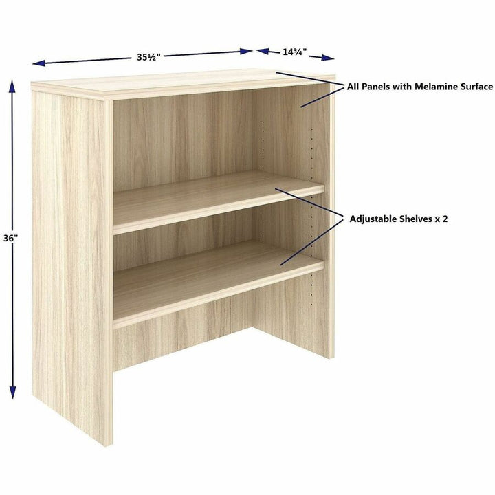 Image of Lorell 66334 Essentials Stack-On Bookshelf, Stackable, Modern Elm, Assembly Required, 1 Each