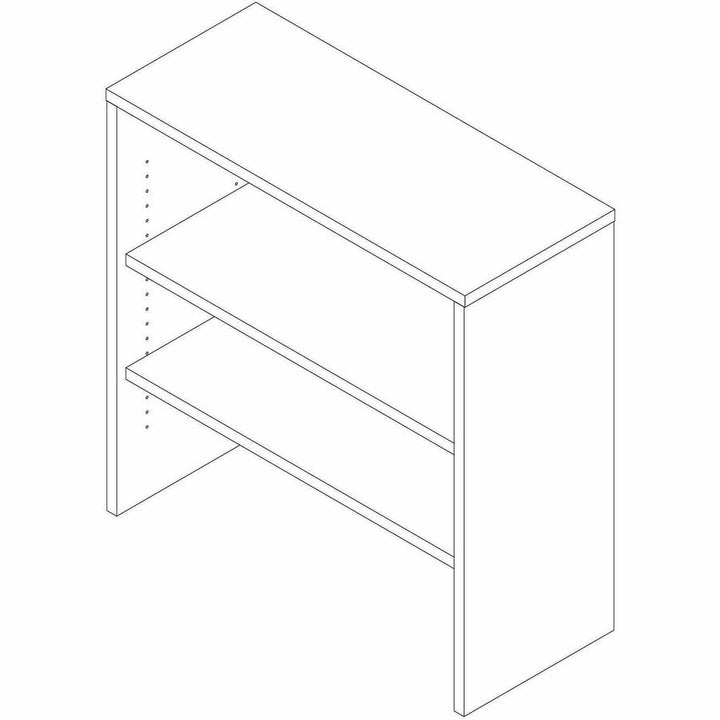 Image of Lorell 66334 Essentials Stack-On Bookshelf, Stackable, Modern Elm, Assembly Required, 1 Each