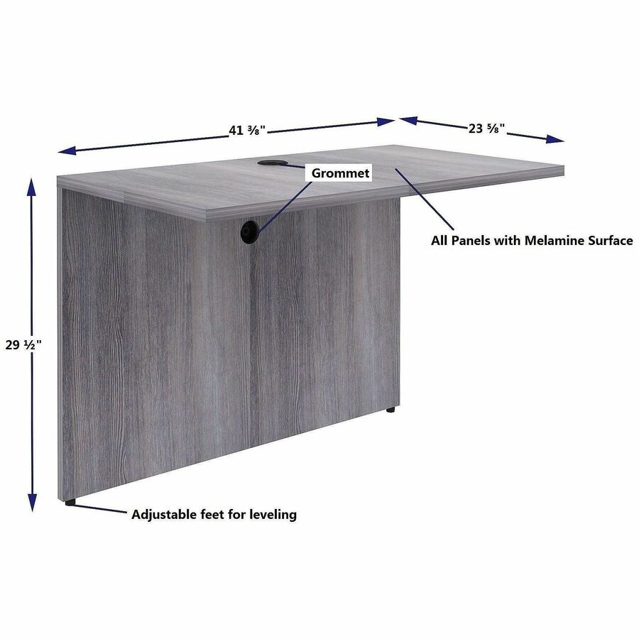 Image of Lorell Essentials 69529 Weathered Charcoal Laminate Desking