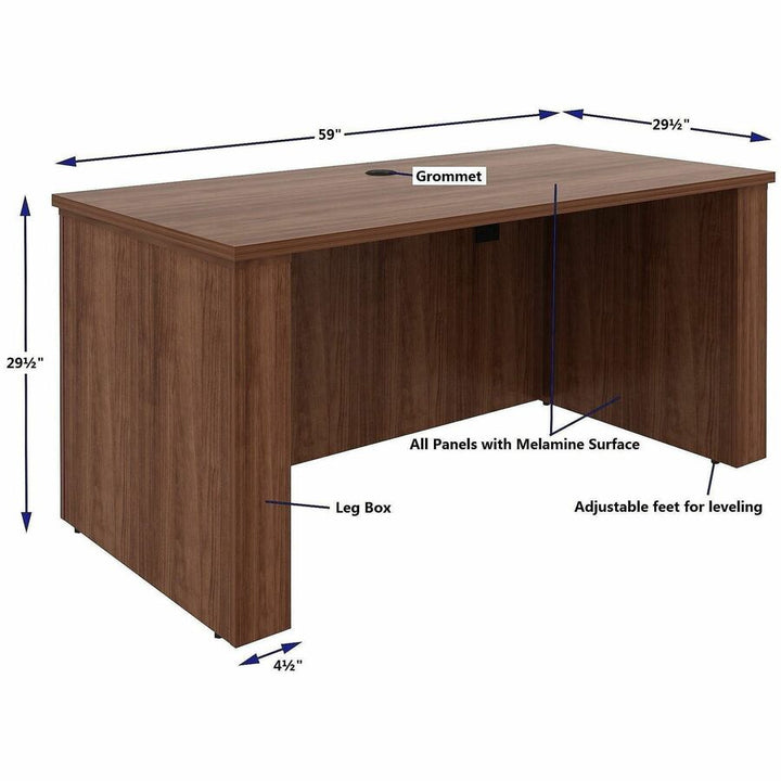 Image of Lorell 69640 Essentials 60" Sit-to-Stand Desk Shell