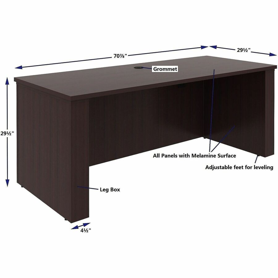 Image of Lorell 69643 Essentials 72" Sit-to-Stand Desk Shell