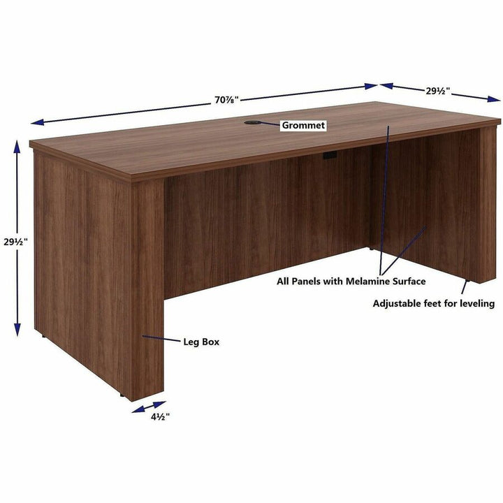 Image of Lorell 69642 Essentials 72" Sit-to-Stand Desk Shell