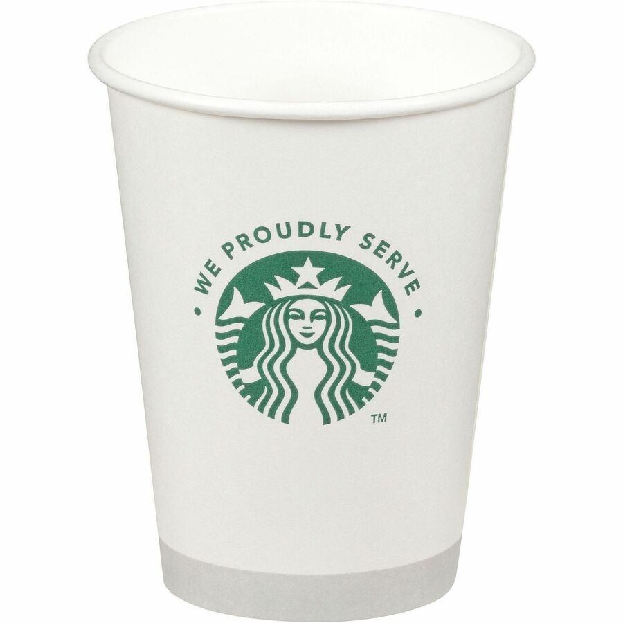 Image of Starbucks 05871 WPS Branded Hot Cups, 12 fl oz, White, Recycled, 20 / Carton