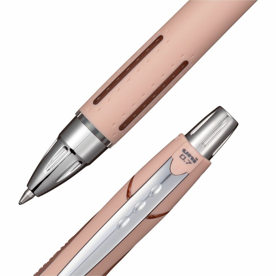 Image of uniball® Jetstream RT Ballpoint Pen, Retractable, Fine 0.7 mm, Black Ink, Assorted Barrel, 12/Pack