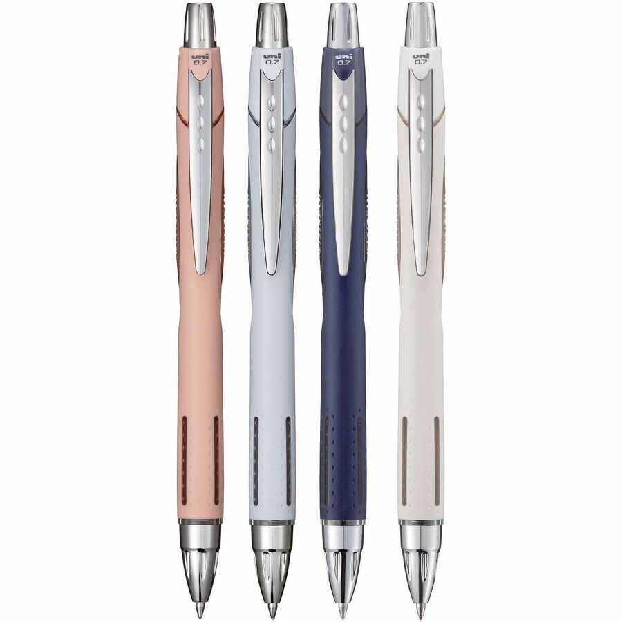 Image of uniball® Jetstream RT Ballpoint Pen, Retractable, Fine 0.7 mm, Black Ink, Assorted Barrel, 12/Pack