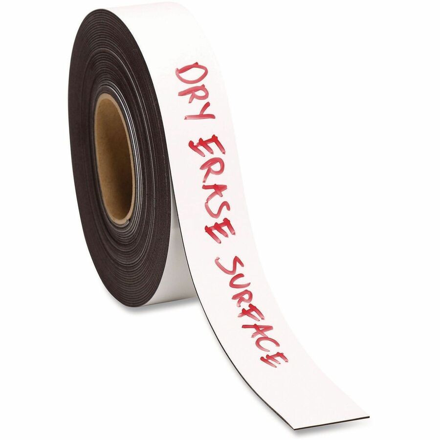 Image of U Brands Dry Erase Magnetic Tape Roll, 2" x 50 ft, White