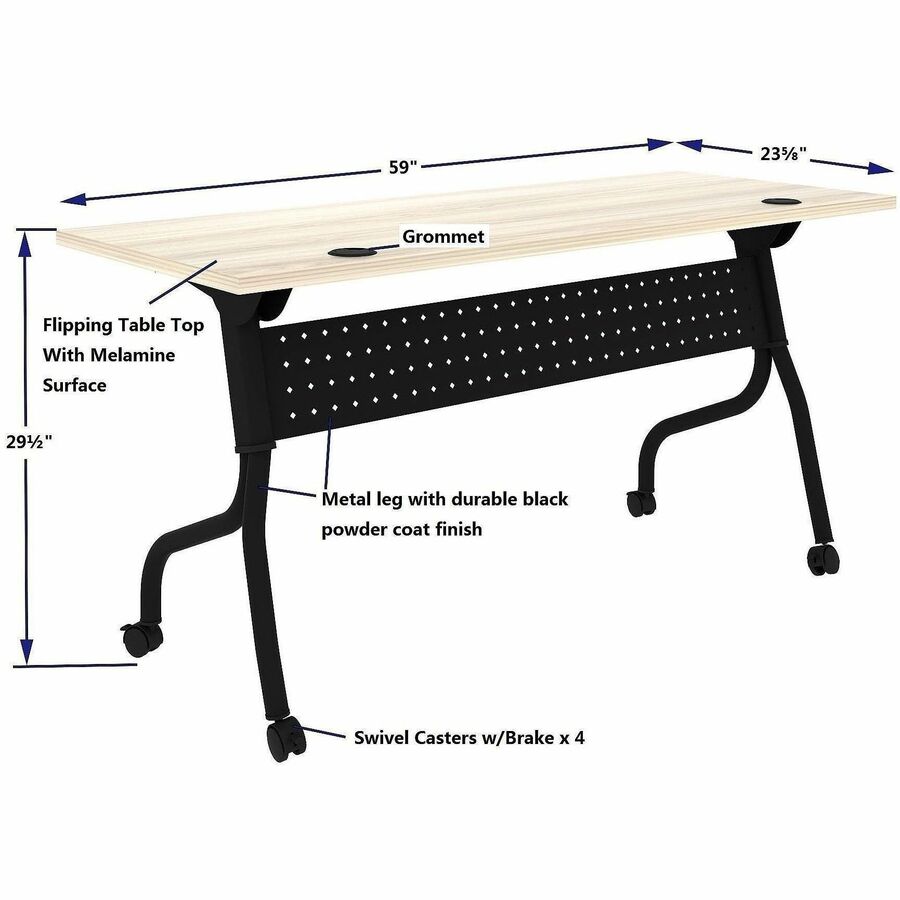 Image of Lorell 66376 Preference Flip and Nest Training Table