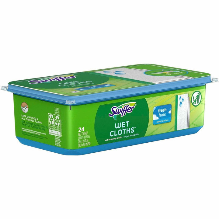 Image of Swiffer 75588CT Sweeper Wet Cloths, Residue-free, White, 6 / Carton