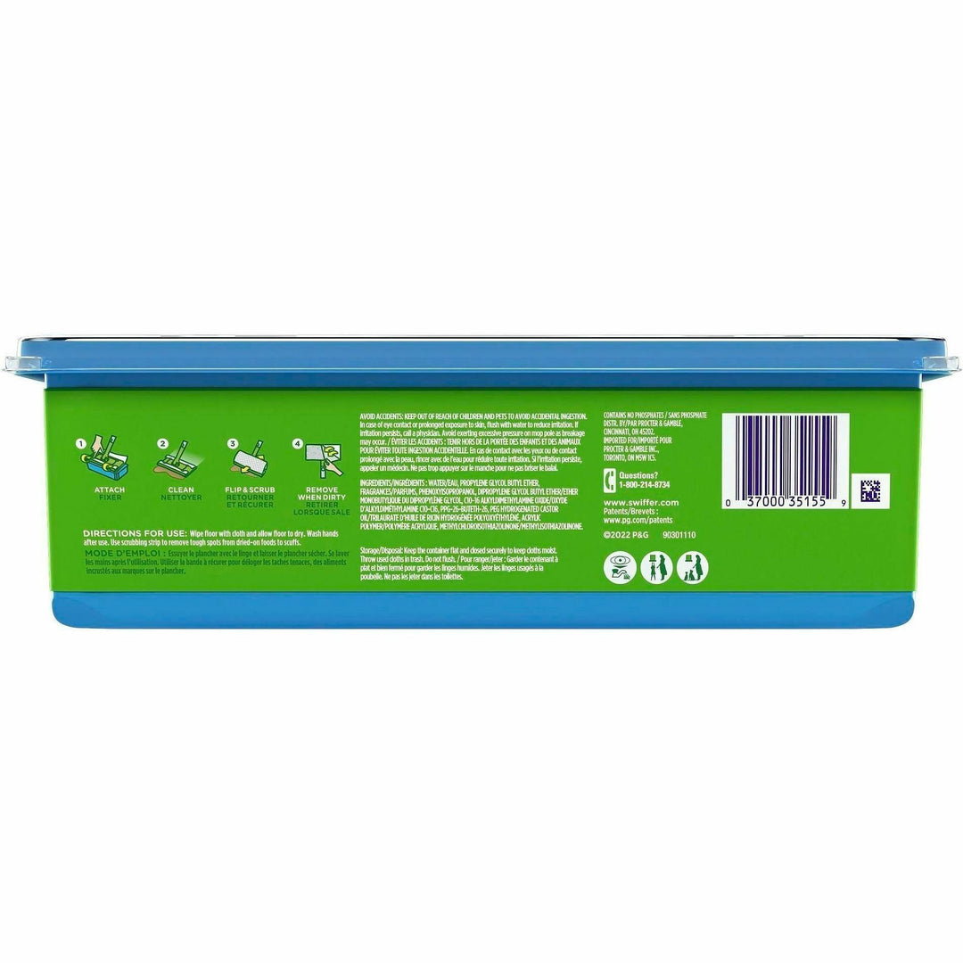 Image of Swiffer 75588CT Sweeper Wet Cloths, Residue-free, White, 6 / Carton