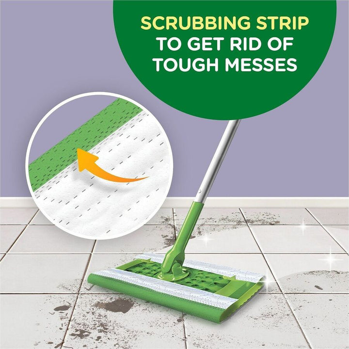 Image of Swiffer 75588CT Sweeper Wet Cloths, Residue-free, White, 6 / Carton