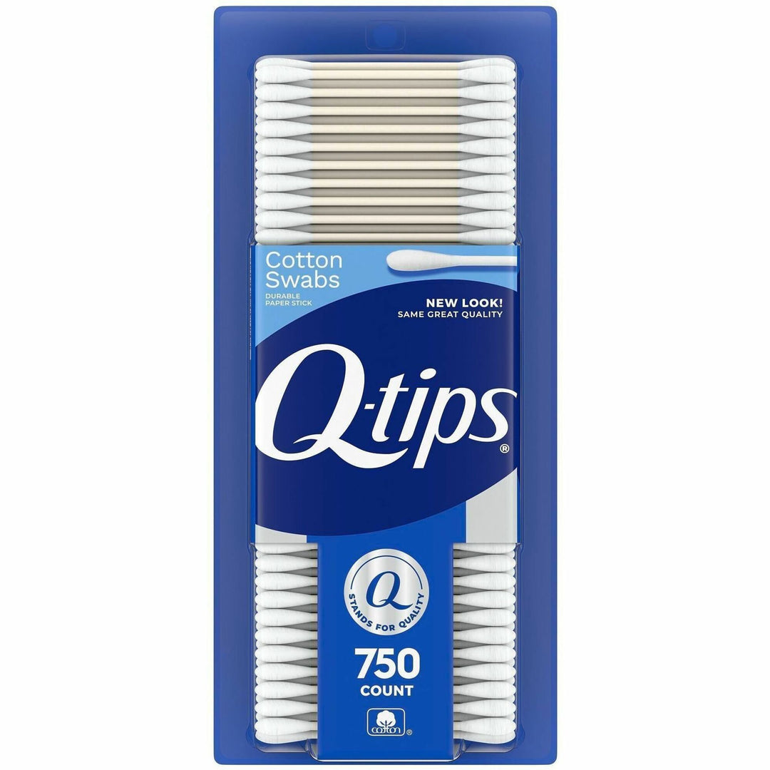 Image of Soapbox 09824CT Q-Tips Cotton Swabs, White, Cotton, Soft, 12 / Carton
