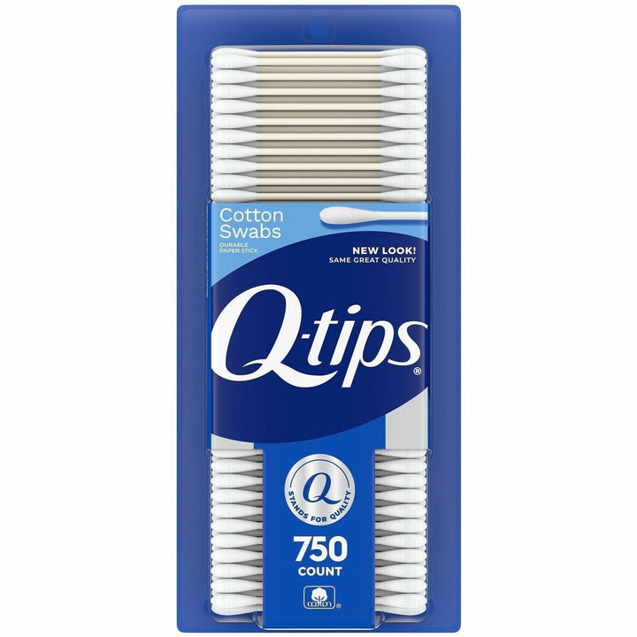 Image of Soapbox 09824CT Q-Tips Cotton Swabs, White, Cotton, Soft, 12 / Carton