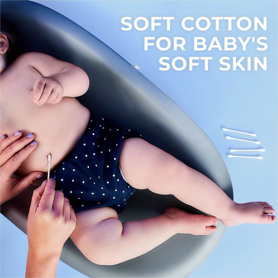 Image of Soapbox 09824CT Q-Tips Cotton Swabs, White, Cotton, Soft, 12 / Carton