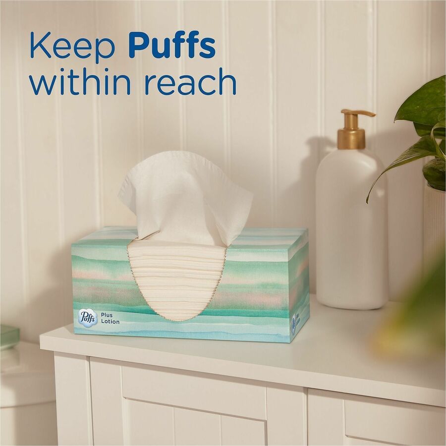 Image of Puffs 58600 Plus Lotion Facial Tissue, White, 24 / Carton