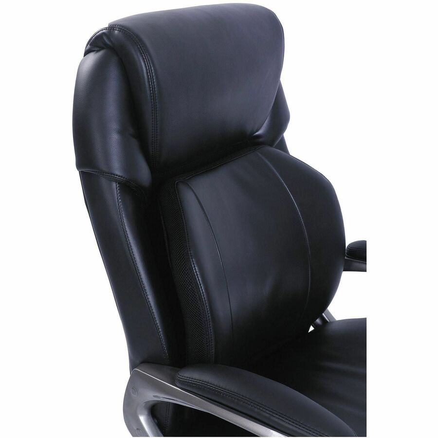 Image of SertaPedic® Cosset Big And Tall Executive Chair, Supports Up To 400 Lb, 19" To 22" Seat Height, Black Seat/back, Slate Base