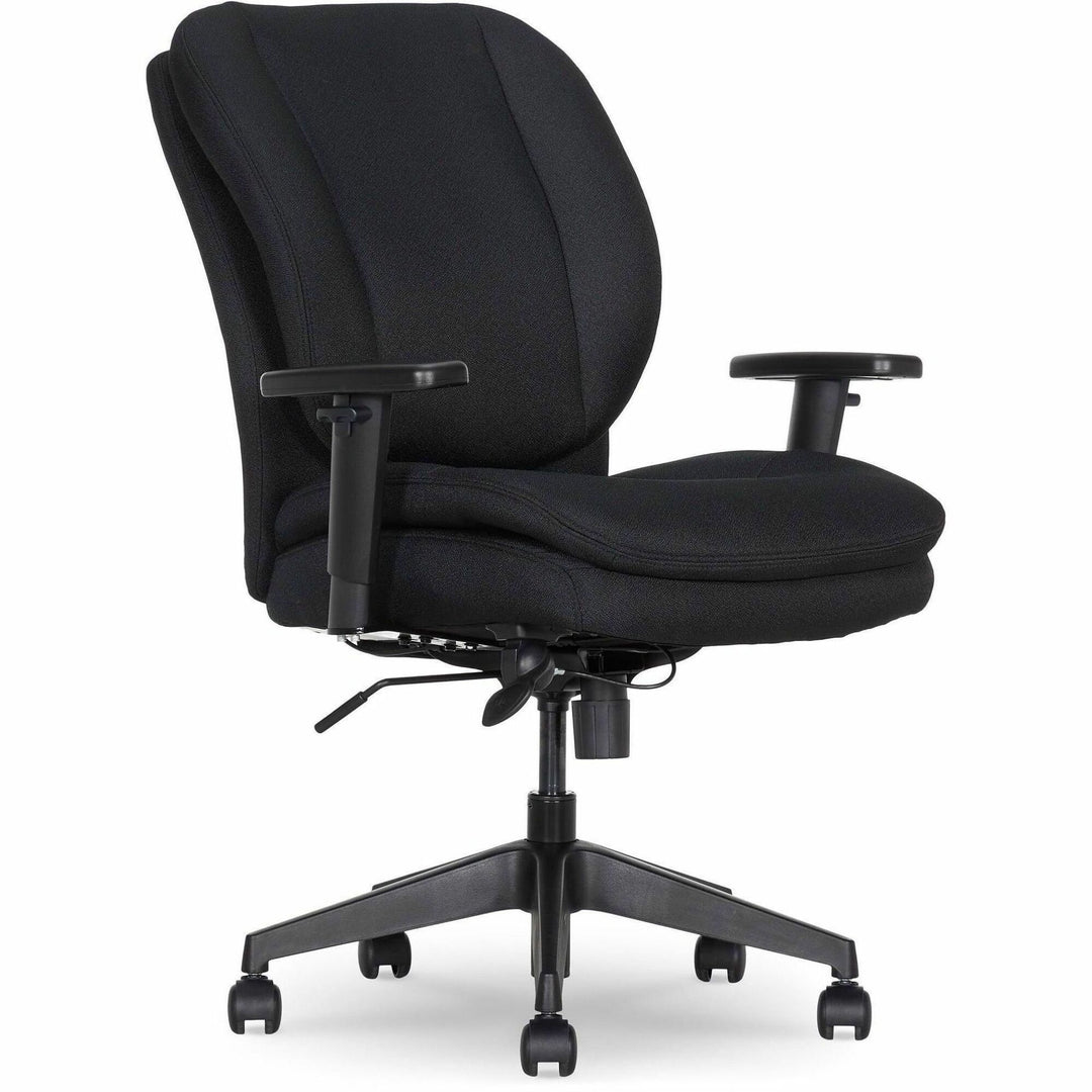 Image of Serta 48967A Chair, 5-star Base, Black, Memory Foam, Fabric, Armrest, 1 Each