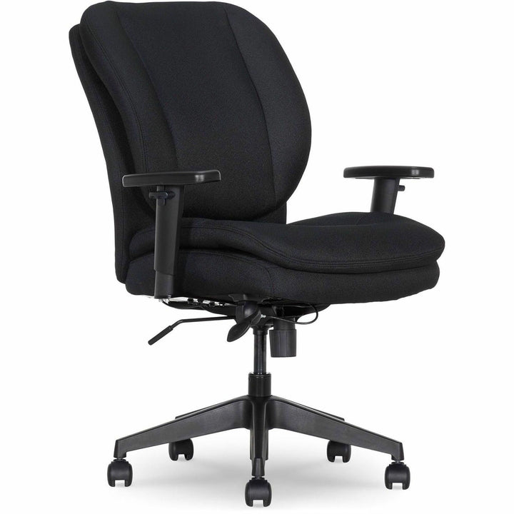 Image of Serta 48967A Chair, 5-star Base, Black, Memory Foam, Fabric, Armrest, 1 Each