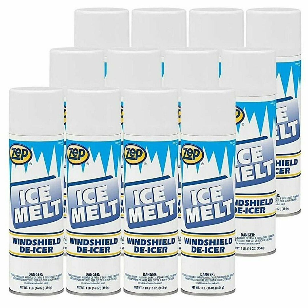 Image of Zep Commercial 17601 Ice Melt Aerosol De-Icer for Windshields and Windows, 20 oz., 20 fl oz, 12 / Each