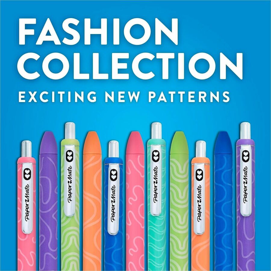 Image of Paper Mate 2221486 Gel Pen, 0.7 mm Pen Point, Retractable, Assorted Ink, Gel-based, 6 / Pack