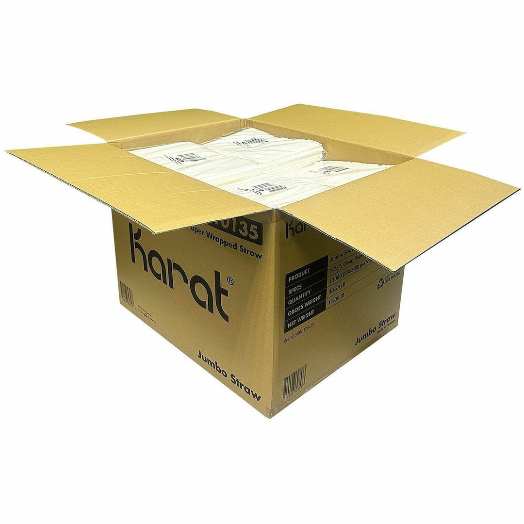 Image of Karat KS10135 Straw, 7.8" H x, Clear, 500 / Box