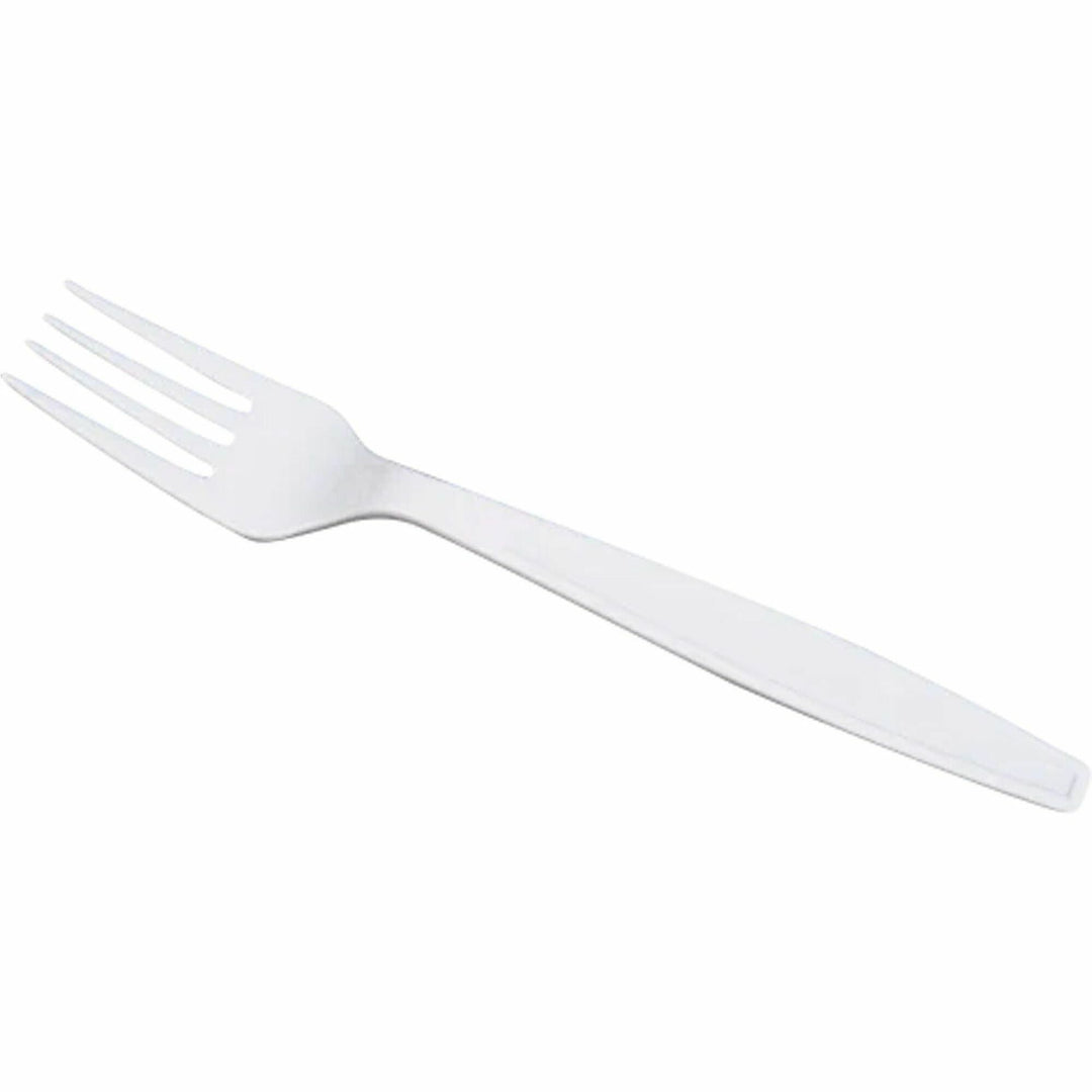 Image of Karat U3530W Wrapped Fork, Heavy-Weight/White, Fork, Fork, Restaurant, Cafeteria, Polypropylene Plastic, White, 1000 / Carton