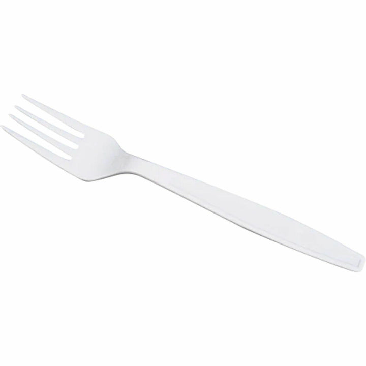 Image of Karat U3530W Wrapped Fork, Heavy-Weight/White, Fork, Fork, Restaurant, Cafeteria, Polypropylene Plastic, White, 1000 / Carton
