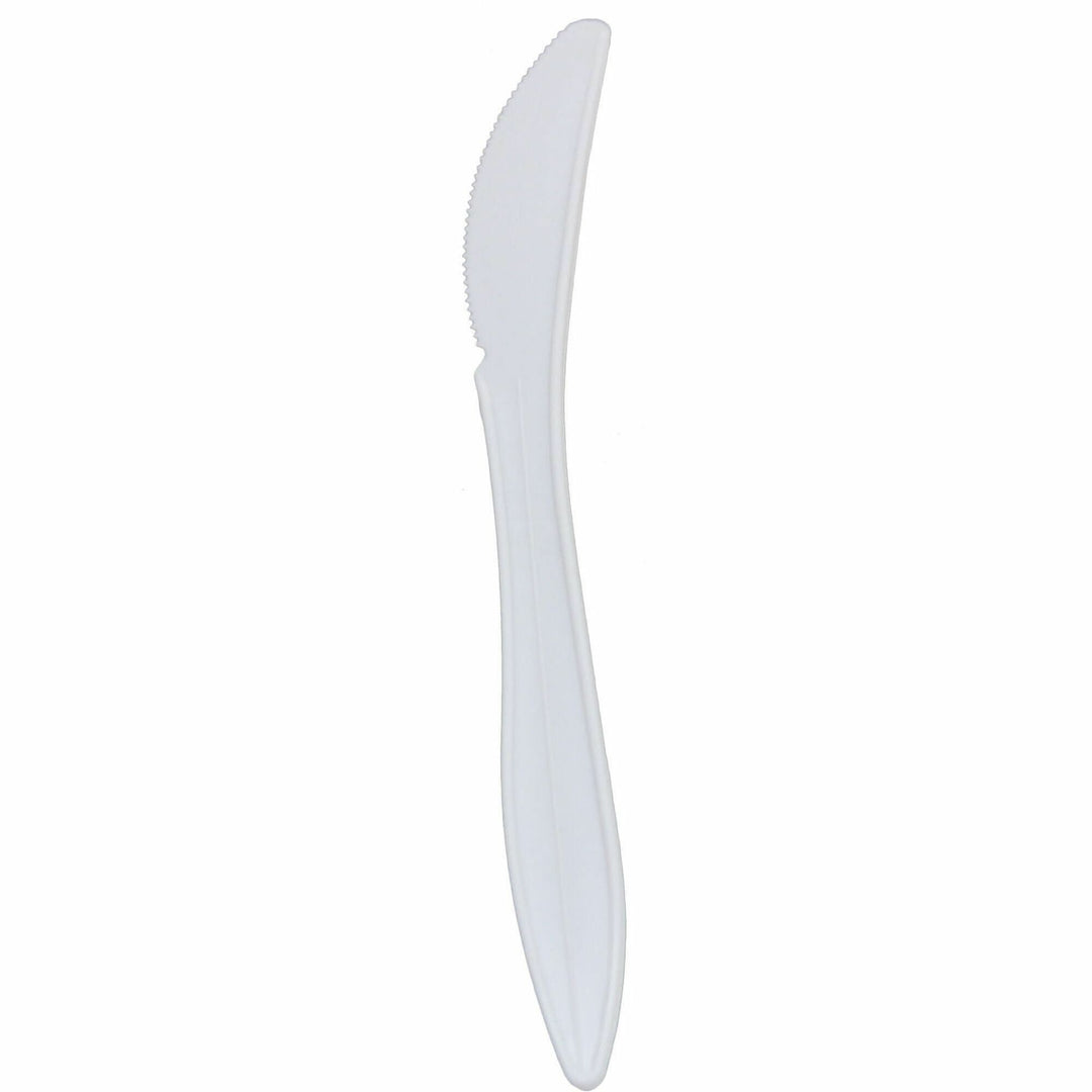 Image of Karat U2006W Knife Med-weight/White, Knife, Knife, Restaurant, Cafeteria, Polypropylene Plastic, White, 100/Box, 10 / Carton
