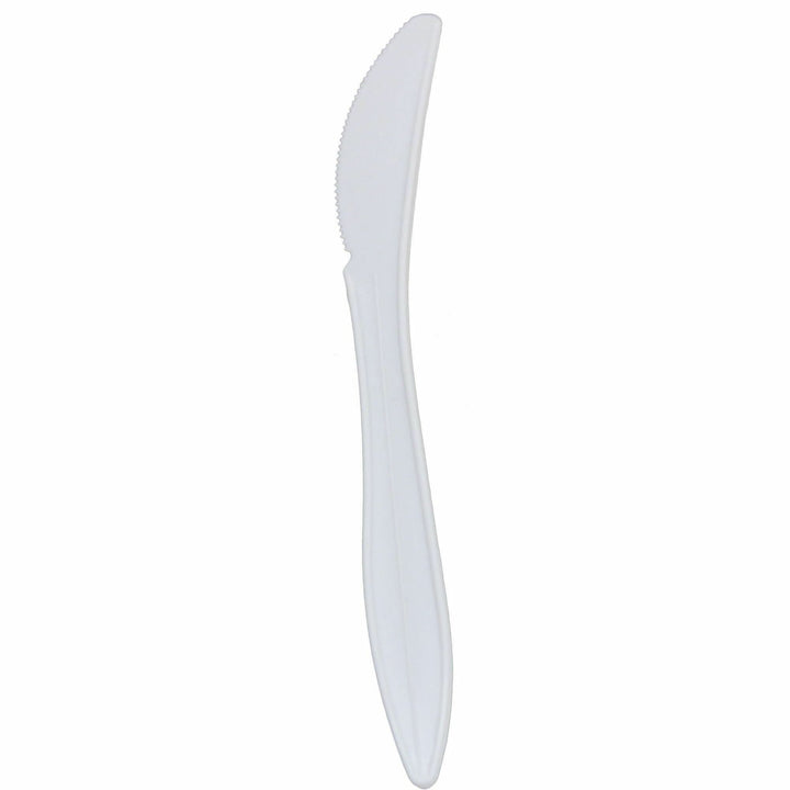 Image of Karat U2006W Knife Med-weight/White, Knife, Knife, Restaurant, Cafeteria, Polypropylene Plastic, White, 100/Box, 10 / Carton
