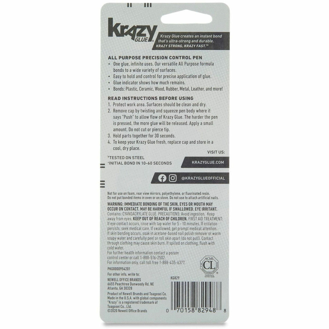 Image of Krazy Glue KG82948MR Super Glue, 0.14 oz, 1 Each