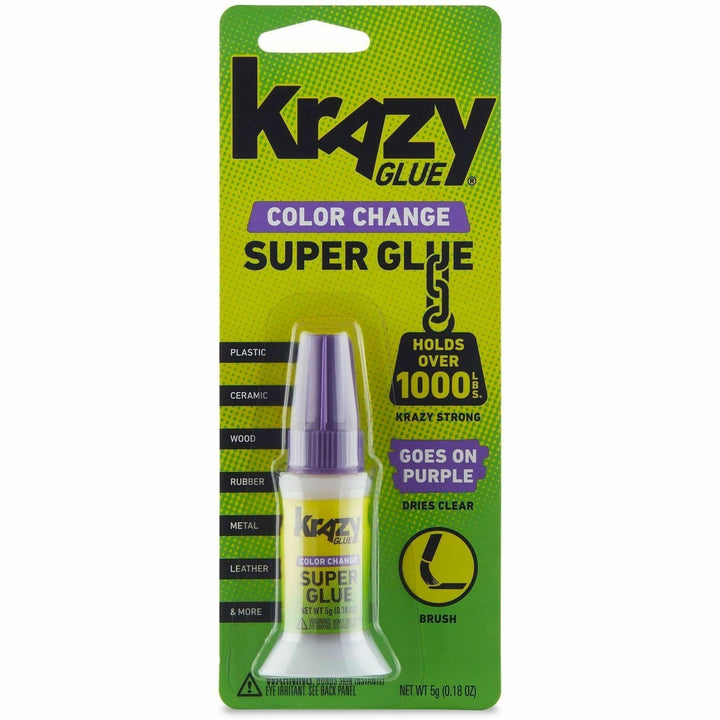 Image of Krazy Glue KG98848R Super Glue, 0.18 oz, Purple, 1 Each