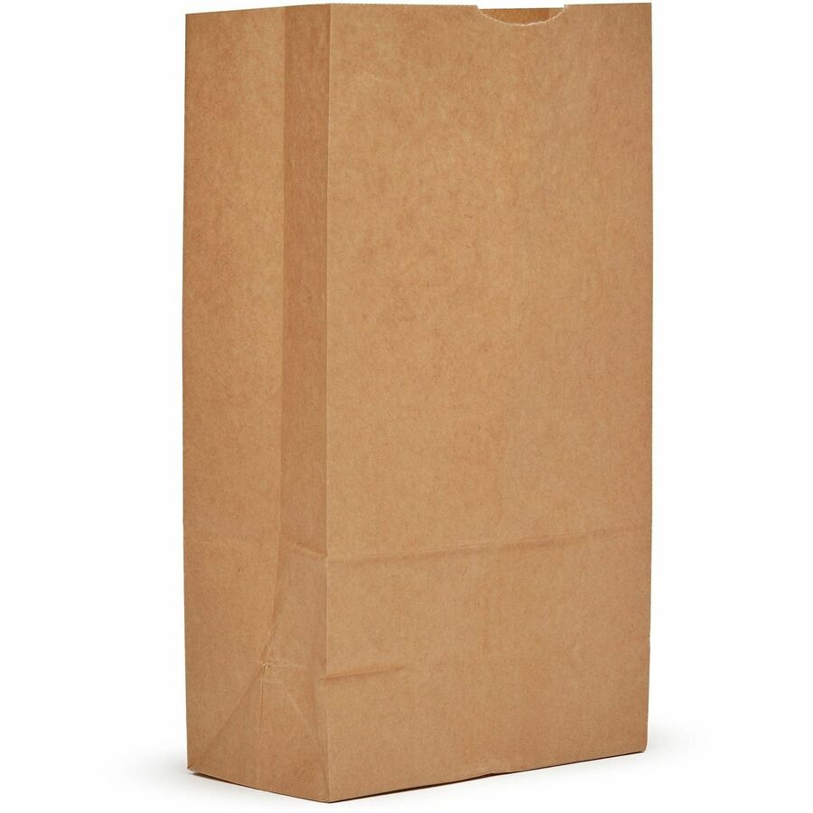 Image of AJM GBN112G5CEHE #12 Extra Heavy-Duty Kraft Paper Grocery Bags, #12, Natural Kraft, Paper, Grocery, Supplies, 500 / Carton