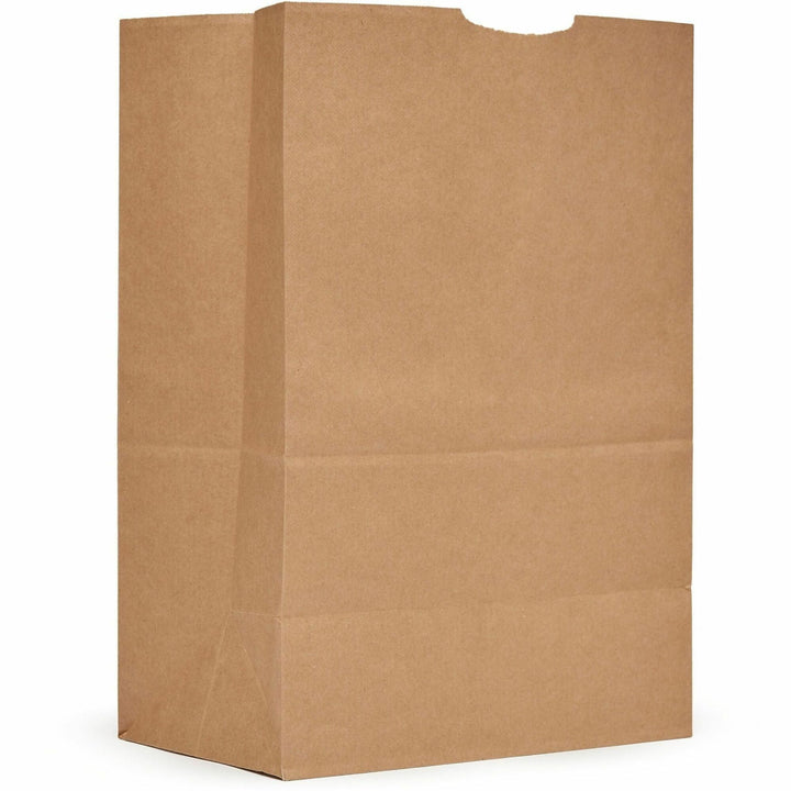 Image of AJM GS52NP5CES 1/6 BBL #52 Kraft Paper Grocery Sacks, #52, 6.72 gal Capacity, Natural Kraft, Paper, Foodservice, Grocery, Supplies, 500 / Carton