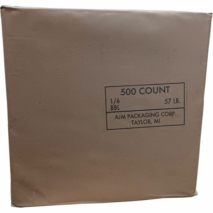 Image of AJM GS57NP5CES 1/6 BBL #57 Kraft Paper Grocery Sacks, #57, 6.72 gal Capacity, Kraft, Paper, Foodservice, Grocery, Supplies, 500 / Carton