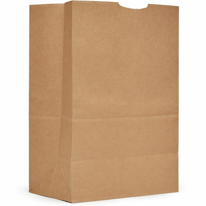 Image of AJM GS57NP5CES 1/6 BBL #57 Kraft Paper Grocery Sacks, #57, 6.72 gal Capacity, Kraft, Paper, Foodservice, Grocery, Supplies, 500 / Carton