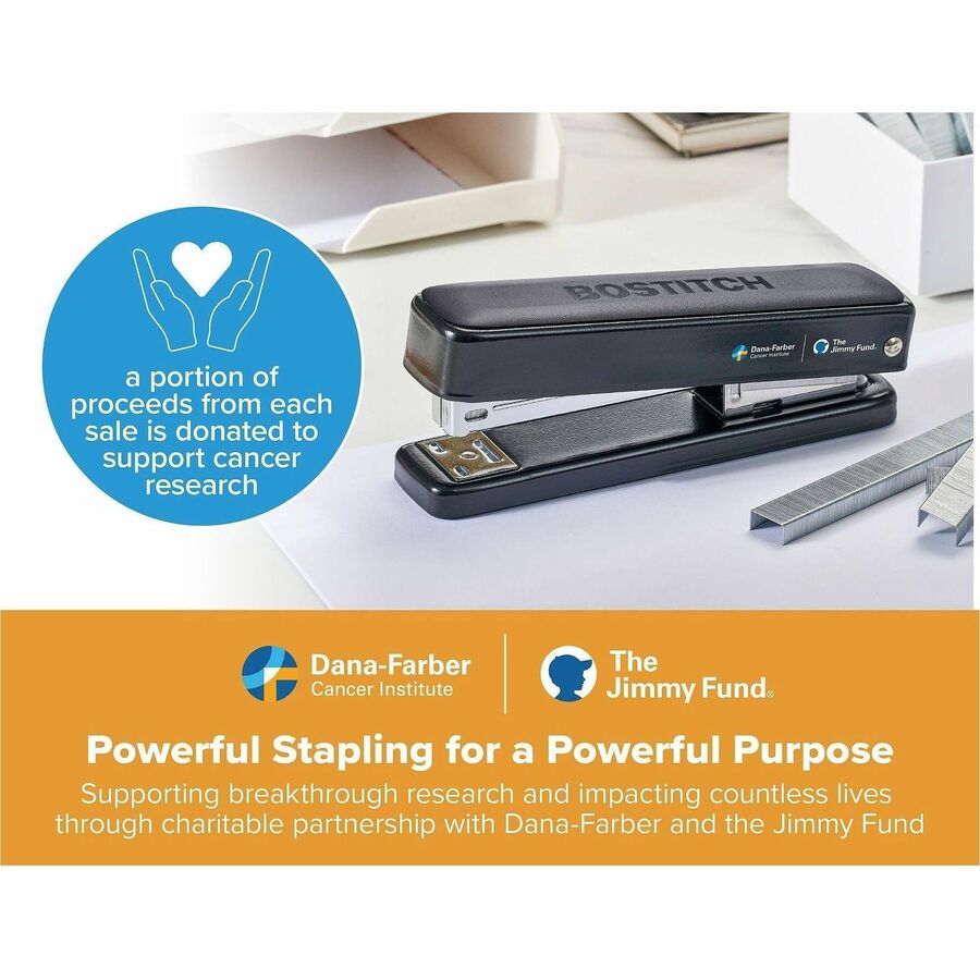 Image of Bostitch B615BLKVP Titan Heavy-Duty Stapler Value Pack, Staples Upto 50 Sheet, Staple Size: 0.25" , 0.31", Black, Metal, Rubber, 1 Each