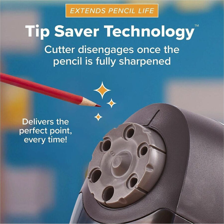 Image of Bostitch EPS10BLK Quiet Sharp 6 Electric Pencil Sharpener, 6 Hole(s), Black, 1 Each