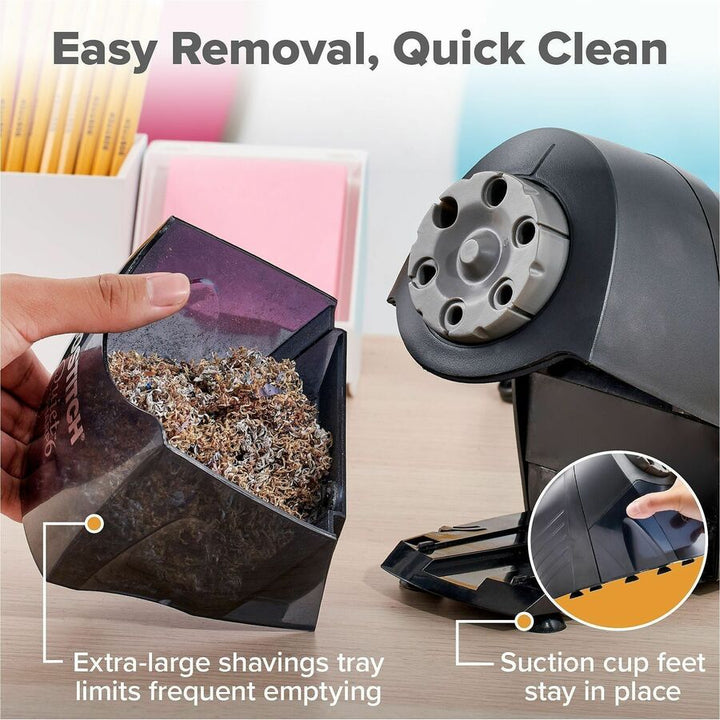 Image of Bostitch EPS10BLK Quiet Sharp 6 Electric Pencil Sharpener, 6 Hole(s), Black, 1 Each