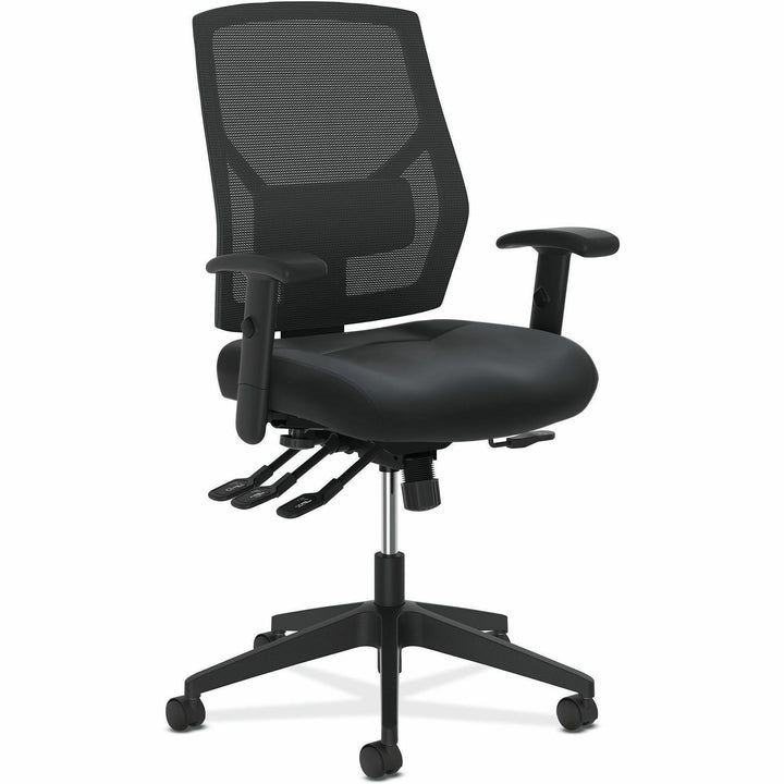 Image of HON® Crio High-Back Task Chair With Asynchronous Control, Supports Up To 250 Lb, 18" To 22" Seat Height, Black