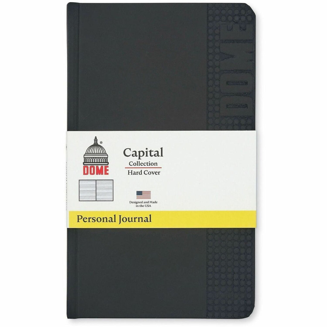 Image of Dome 30009 Personal Journal, 5 x 8 Inch Hardcover Black Lined Journal Notebook