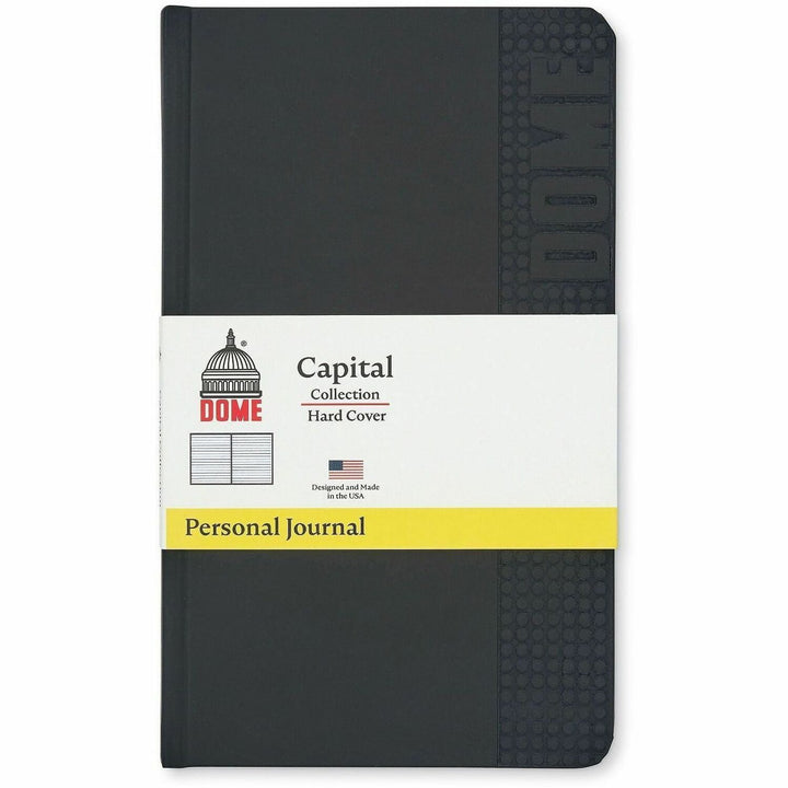 Image of Dome 30009 Personal Journal, 5 x 8 Inch Hardcover Black Lined Journal Notebook