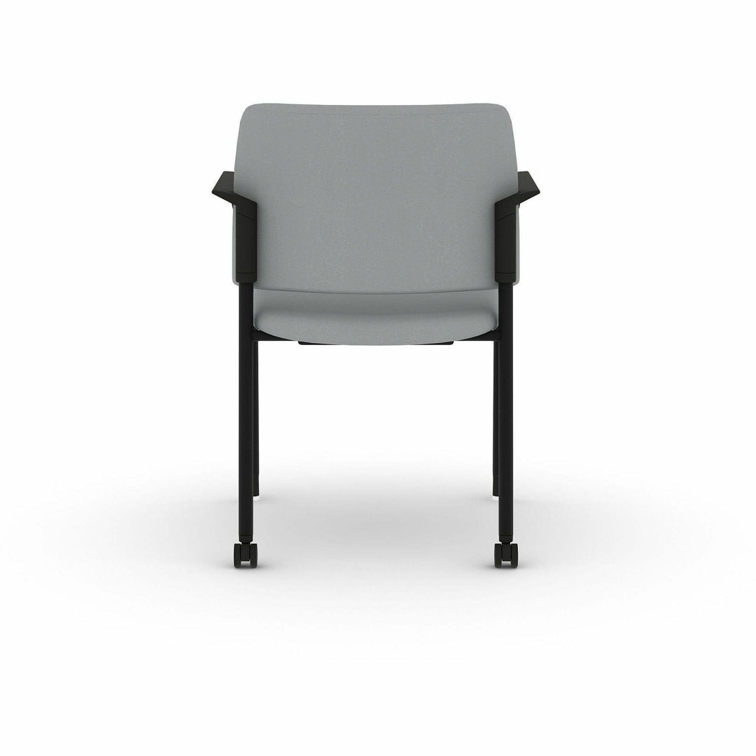 Image of HON SGS6FBSX39CB Accommodate Fixed Arms Guest Chair, Steel Frame Material, Four-legged Base, Gray, Vinyl, Armrest, 2 / Carton