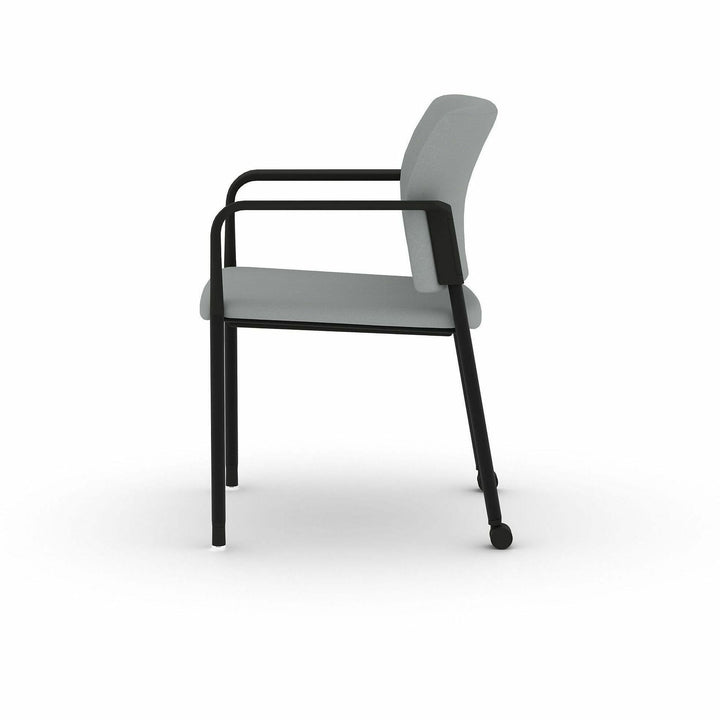 Image of HON SGS6FBSX39CB Accommodate Fixed Arms Guest Chair, Steel Frame Material, Four-legged Base, Gray, Vinyl, Armrest, 2 / Carton