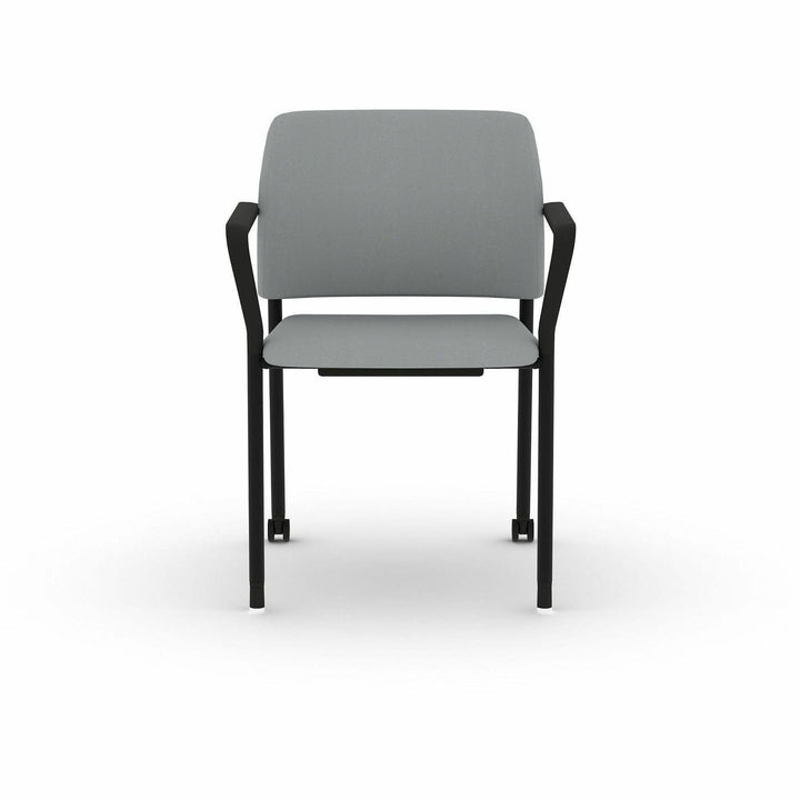 Image of HON SGS6FBSX39CB Accommodate Fixed Arms Guest Chair, Steel Frame Material, Four-legged Base, Gray, Vinyl, Armrest, 2 / Carton