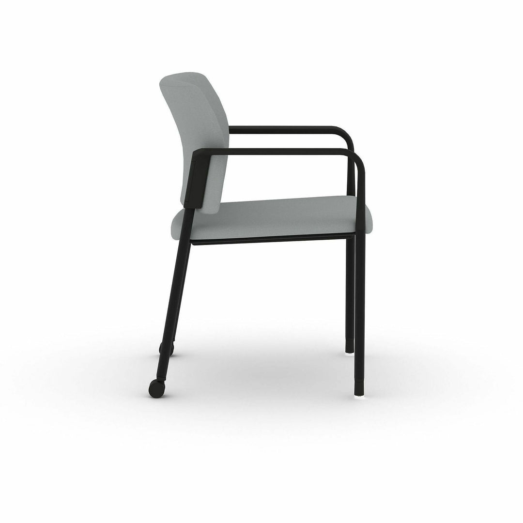 Image of HON SGS6FBSX39CB Accommodate Fixed Arms Guest Chair, Steel Frame Material, Four-legged Base, Gray, Vinyl, Armrest, 2 / Carton