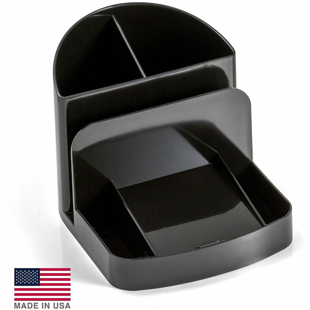 Image of Business Source 08110 Desktop Organizer, Desktop, 30% Recycled, Black, 1 Each