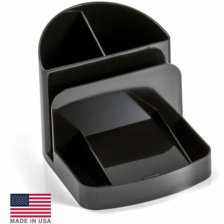 Image of Business Source 08110 Desktop Organizer, Desktop, 30% Recycled, Black, 1 Each